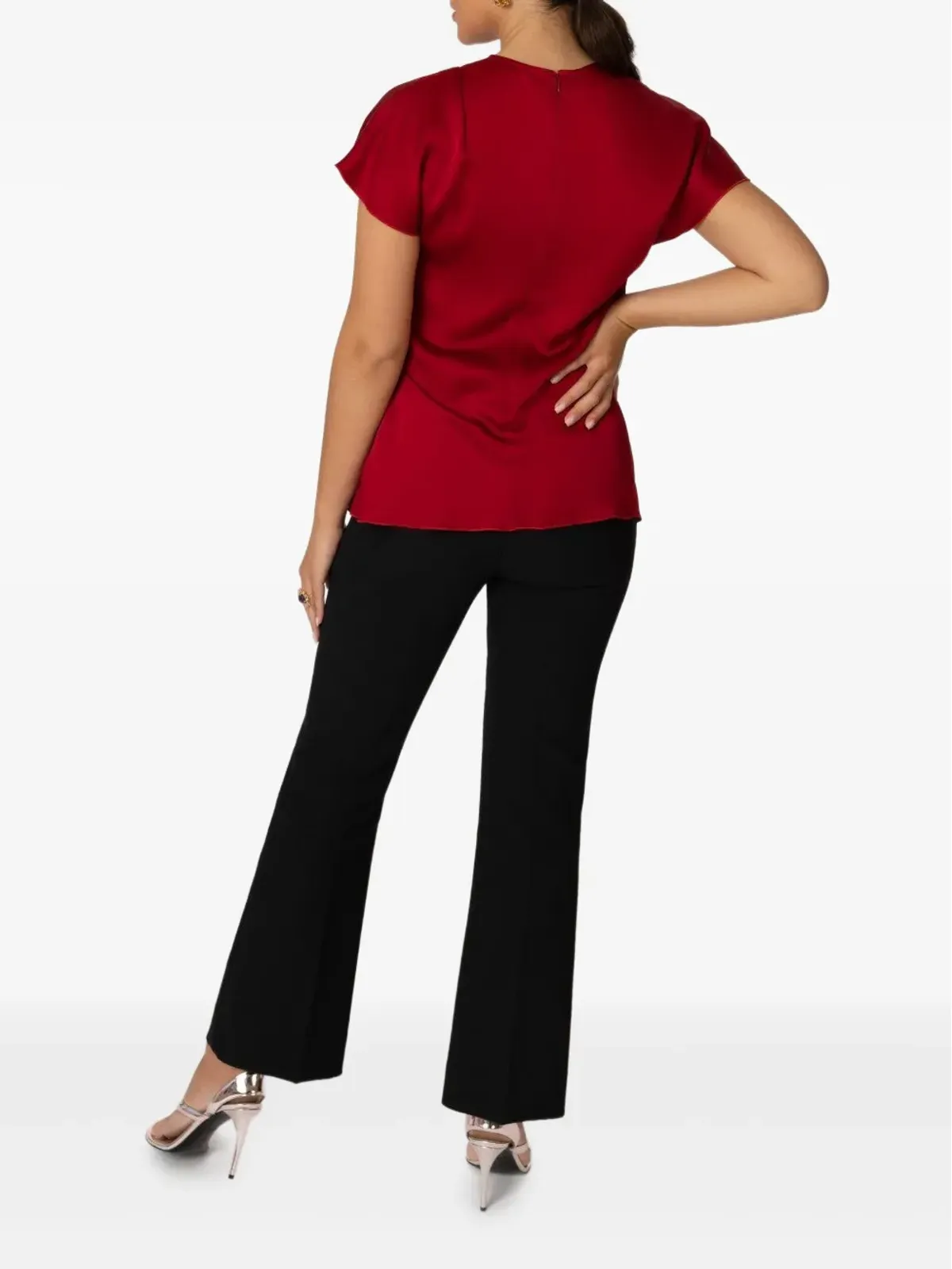 Victoria Beckham ドレープラッフルトップ - 画像3