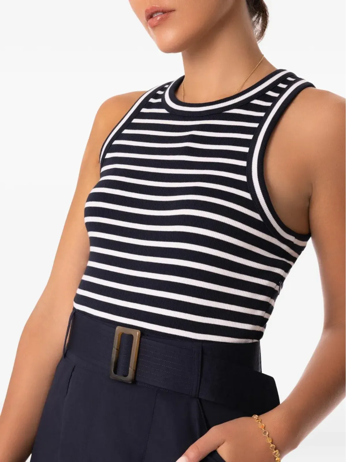 Veronica Beard Jordyn striped midi dress - Blue - 画像4