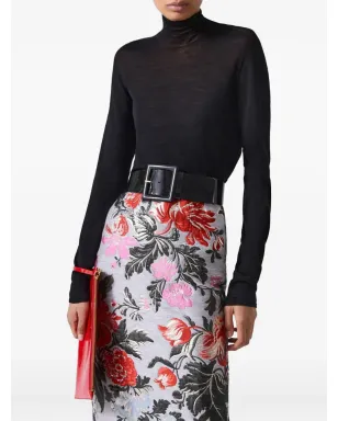 Carolina Herrera シアー タートルネックトップ - ブラック - サムネイル4
