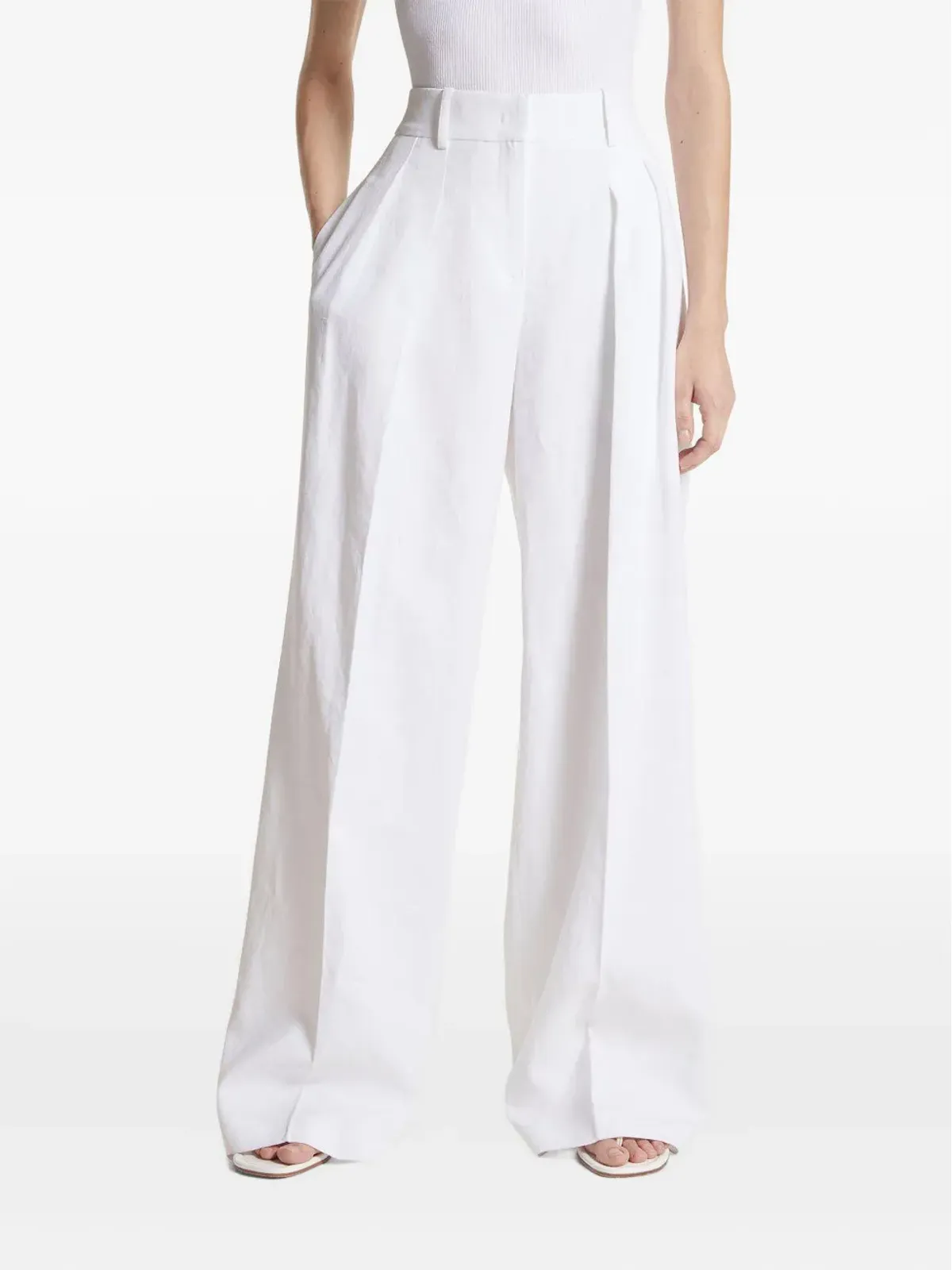 Michael Kors Collection プリーツ入りワイドレッグパンツ - 画像2