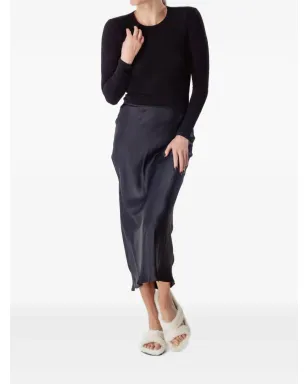 SABLYN Miranda bias-cut midi skirt - Black - サムネイル2
