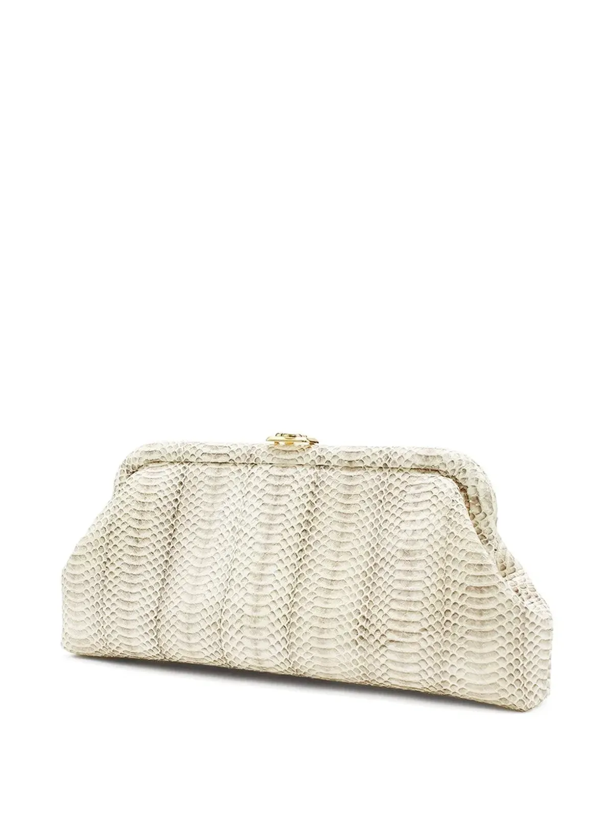 Jimmy Choo Skylar 蛇皮風クリップ式クラッチバッグ - 画像3