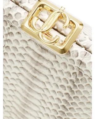 Jimmy Choo Skylar 蛇皮風クリップ式クラッチバッグ - サムネイル4