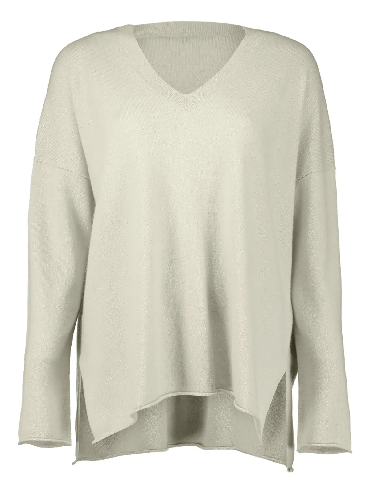 Allude Vネック サイドスリット セーター - 画像1