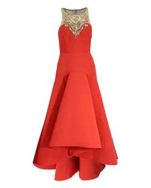 Marchesa Notte クリスタルエンブリッシュメント アシンメトリードレス - レッド - サムネイル1