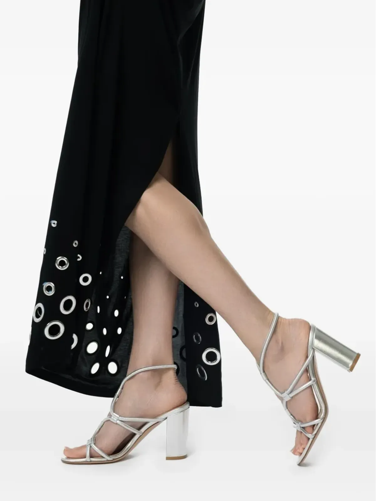Gianvito Rossi ノットレザーサンダル - 画像5