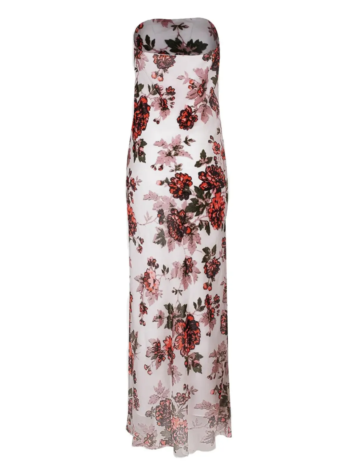 Rodarte 花柄プリント ストラップレス ガウン - 画像4