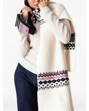 rag & bone レイ フェアアイルリブ編みスカーフ - Neutrals - サムネイル5