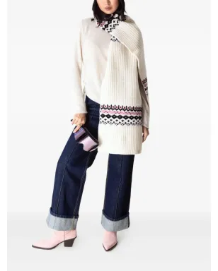 rag & bone レイ フェアアイルリブ編みスカーフ - Neutrals - サムネイル3