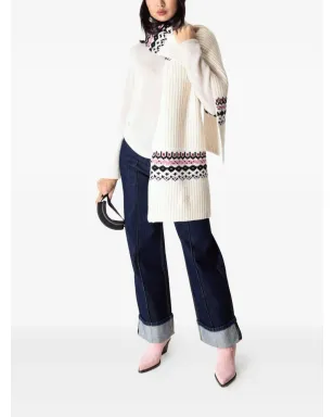 rag & bone レイ フェアアイルリブ編みスカーフ - Neutrals - サムネイル4