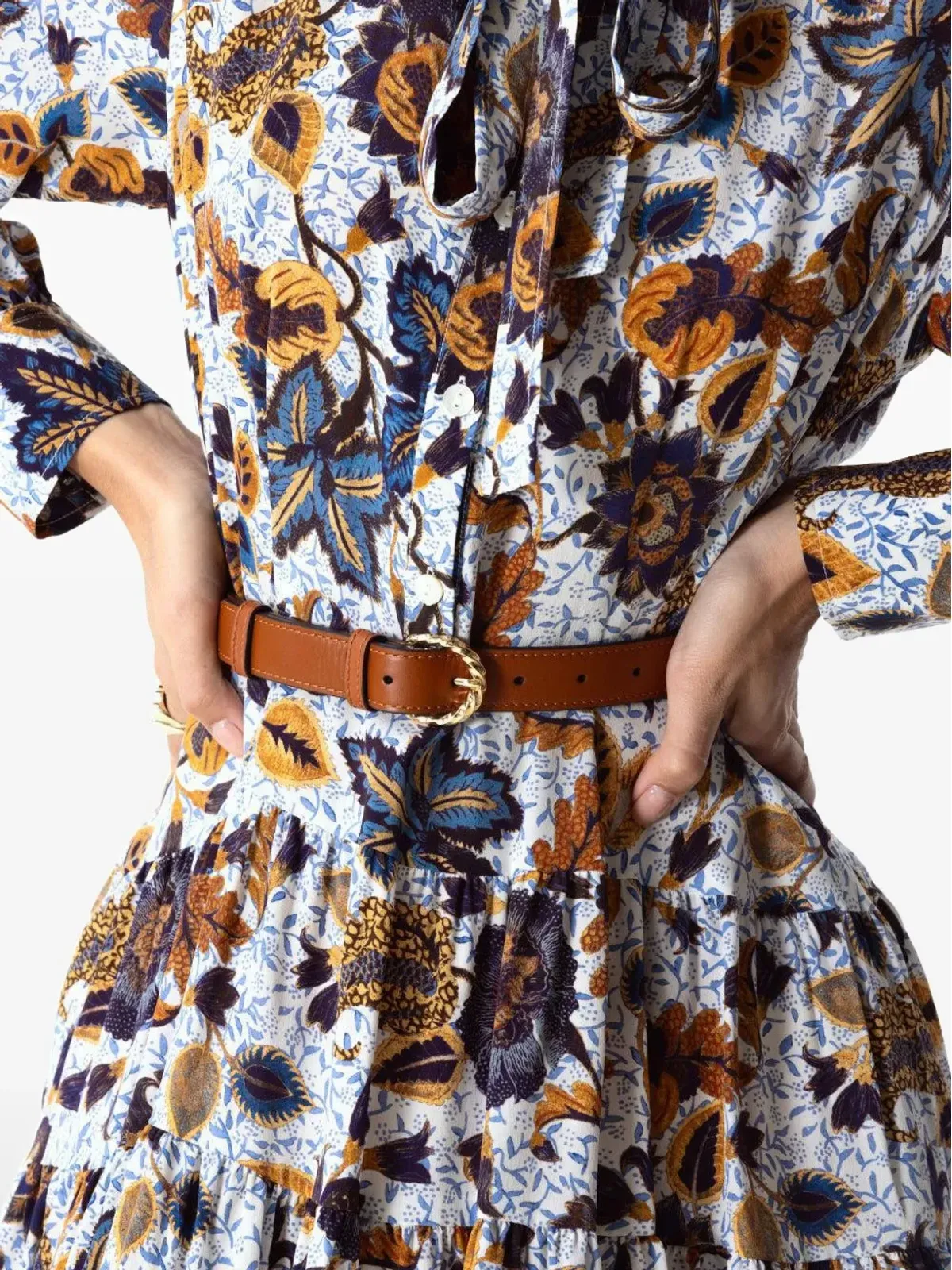 Ulla Johnson Gia ツイストバックル レザーベルト - 画像3