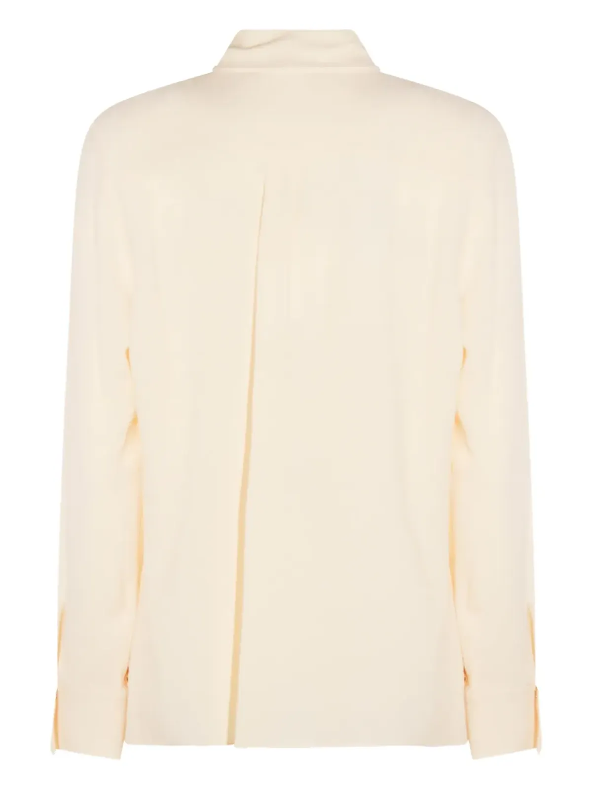 Glanshirt pussy-bow long-sleeve blouse - 画像2