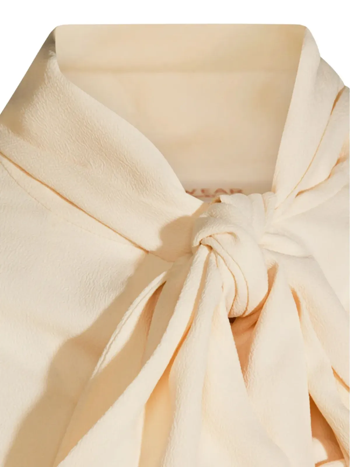 Glanshirt pussy-bow long-sleeve blouse - 画像4