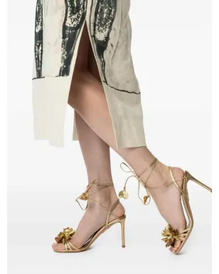 Aquazzura 夏の花モチーフ レースアップサンダル - サムネイル5