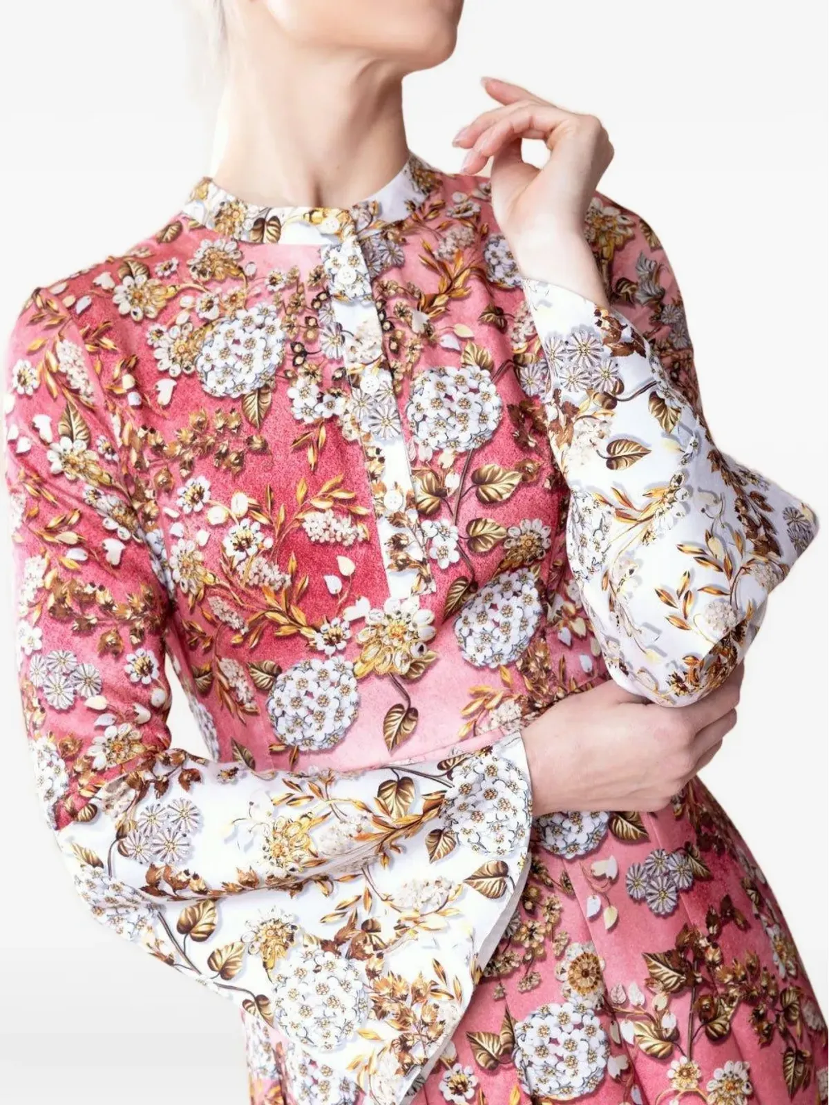 Mary Katrantzou 花柄プリーツドレス - 画像4