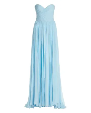 Monique Lhuillier ドレープストラップレスガウン - サムネイル1
