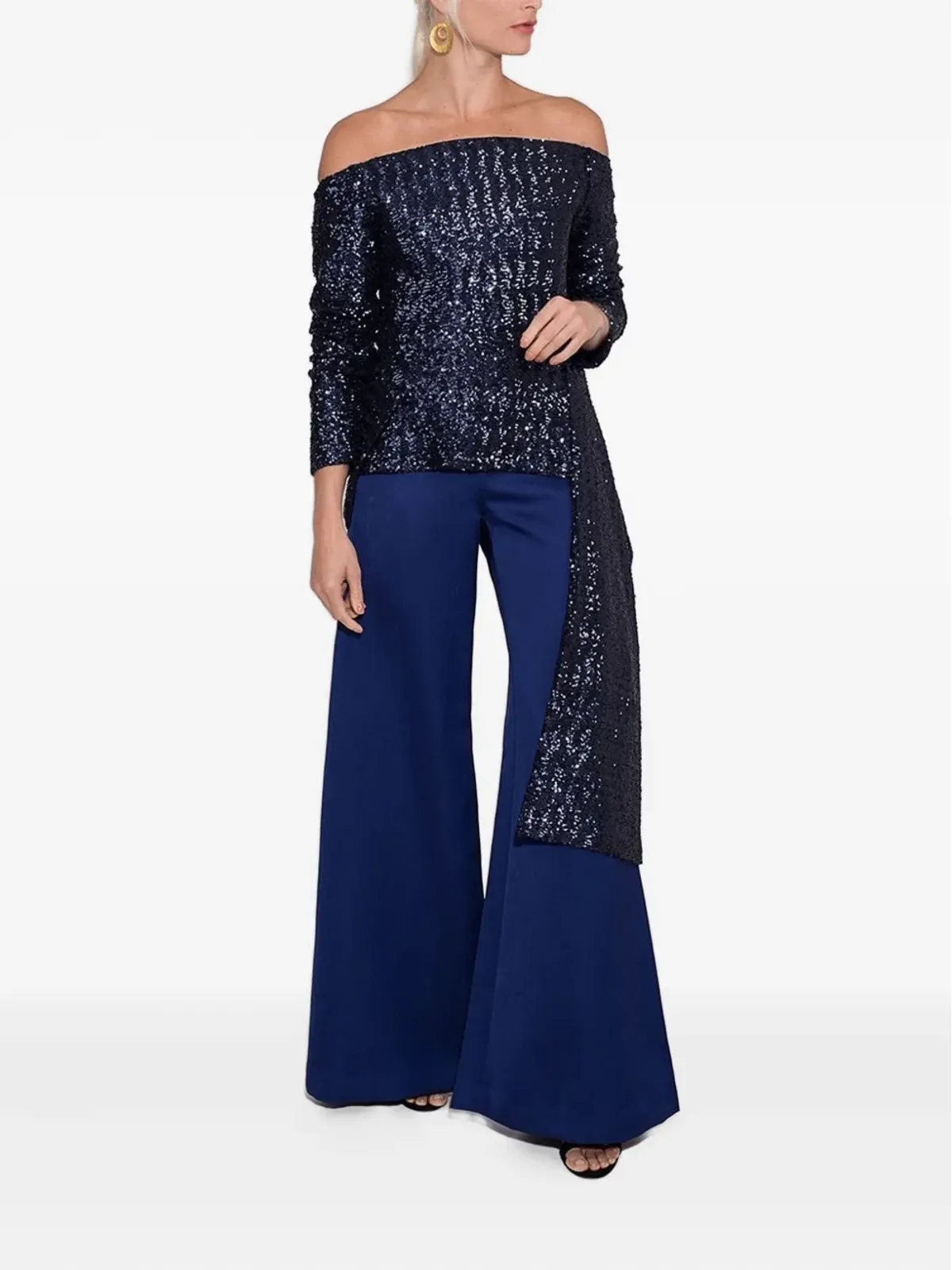 Roland Mouret スパンコール装飾オフショルダートップ - 画像2