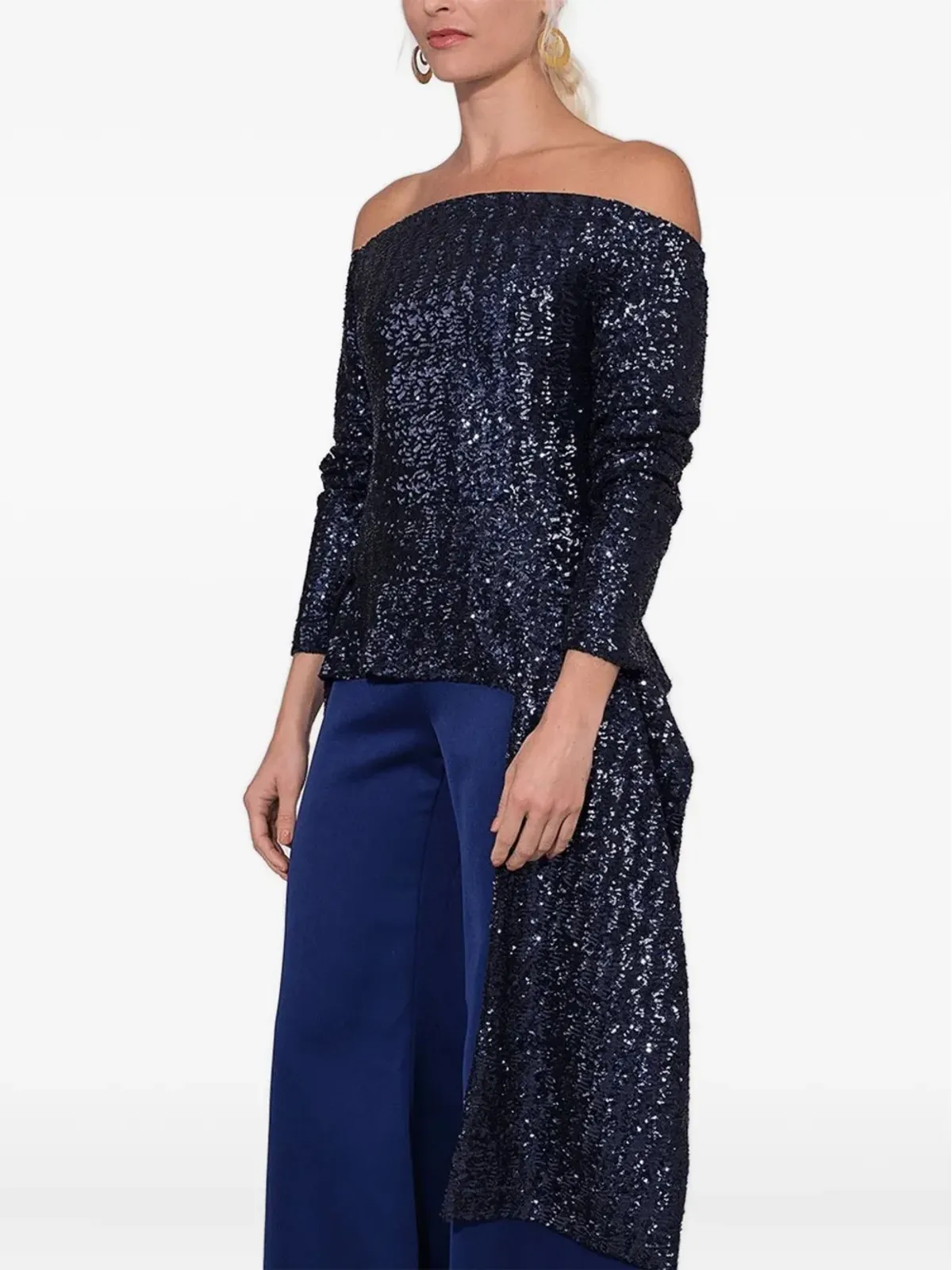 Roland Mouret スパンコール装飾オフショルダートップ - 画像3