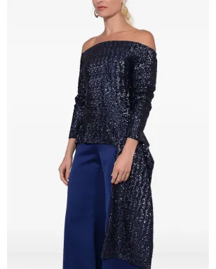 Roland Mouret スパンコール装飾オフショルダートップ - サムネイル3