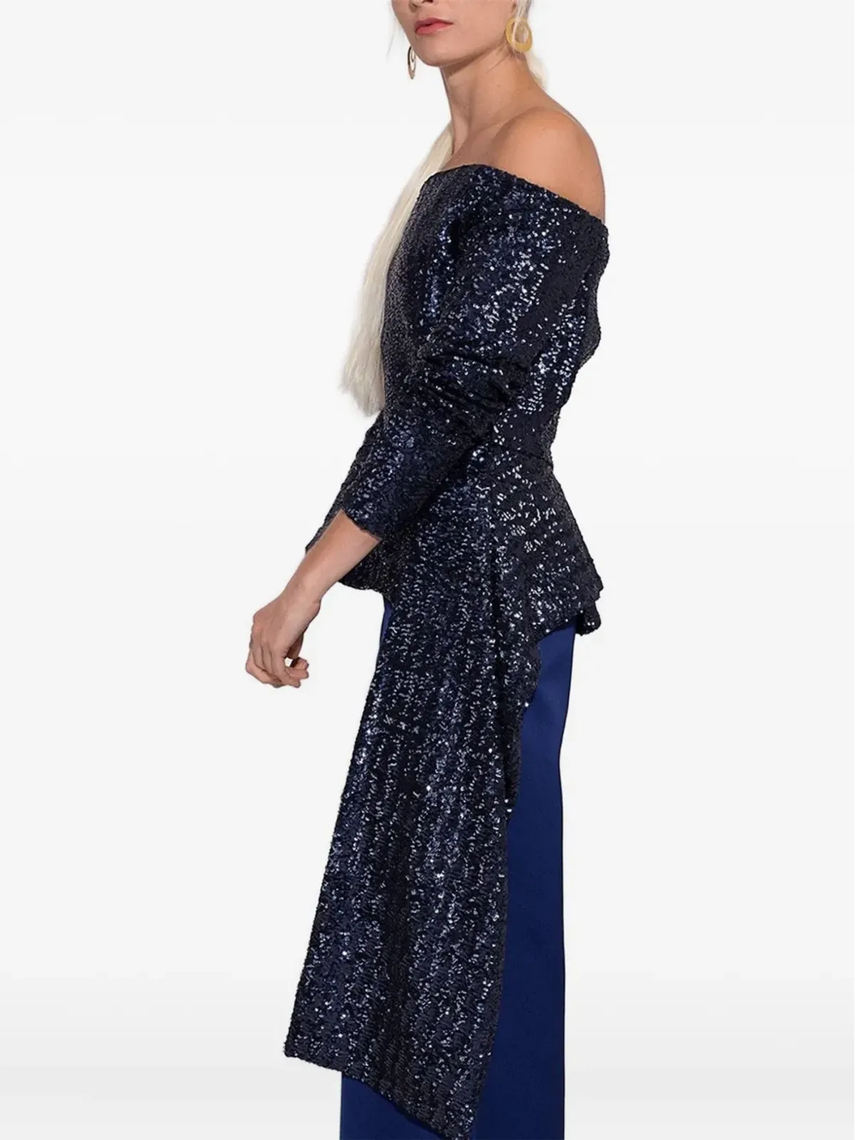 Roland Mouret スパンコール装飾オフショルダートップ - 画像4