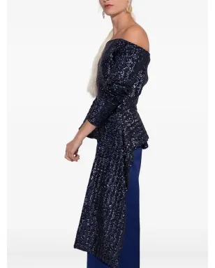 Roland Mouret スパンコール装飾オフショルダートップ - サムネイル4