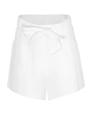 Christy Lynn bow-detail side-pocket shorts - White - サムネイル2