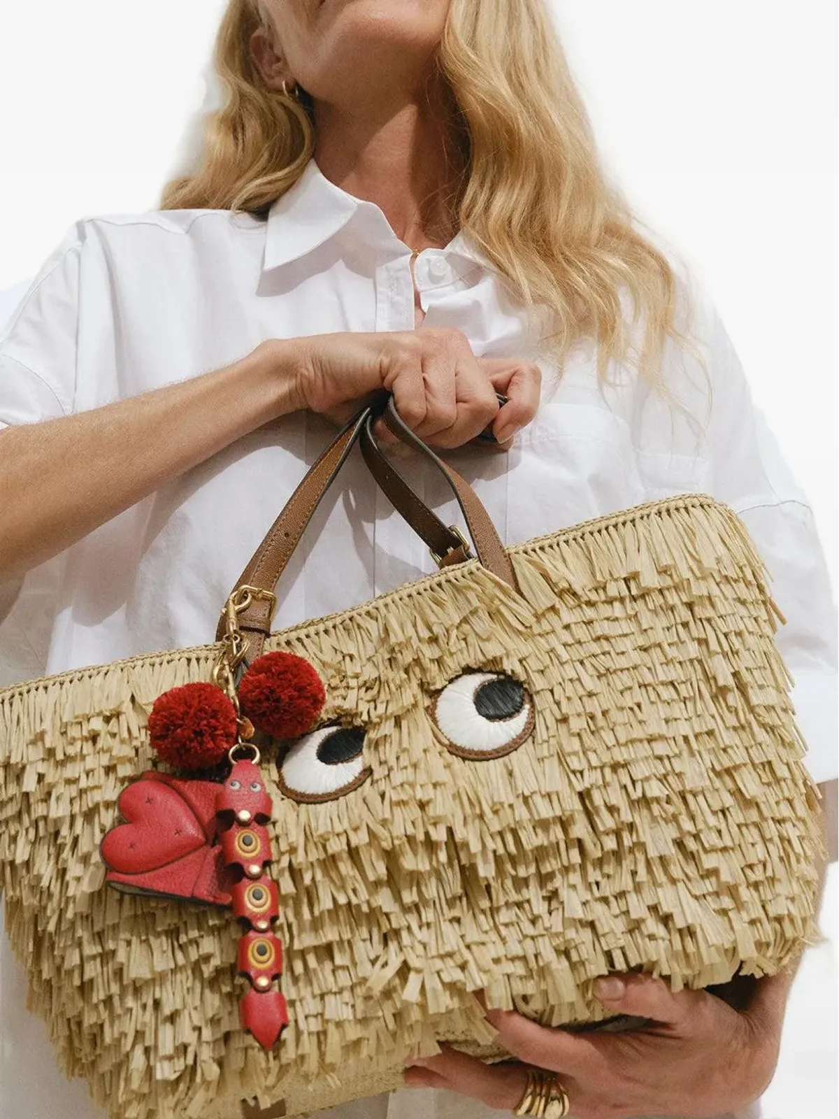 Anya Hindmarch チェリー・チャーム ポンポン キーホルダー - 画像3