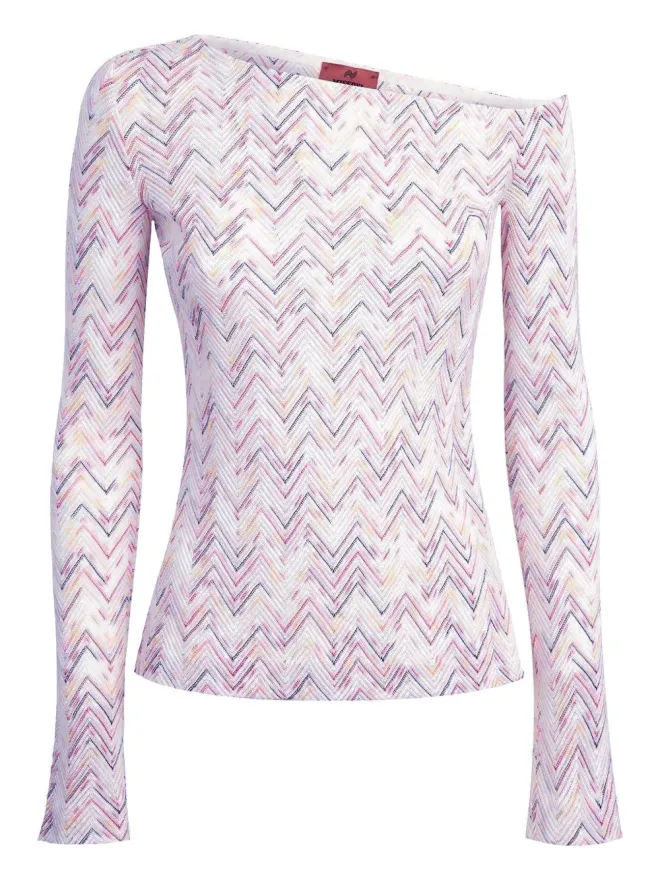Missoni Missoni チェボロン柄オフショルダーセーターの商品画像