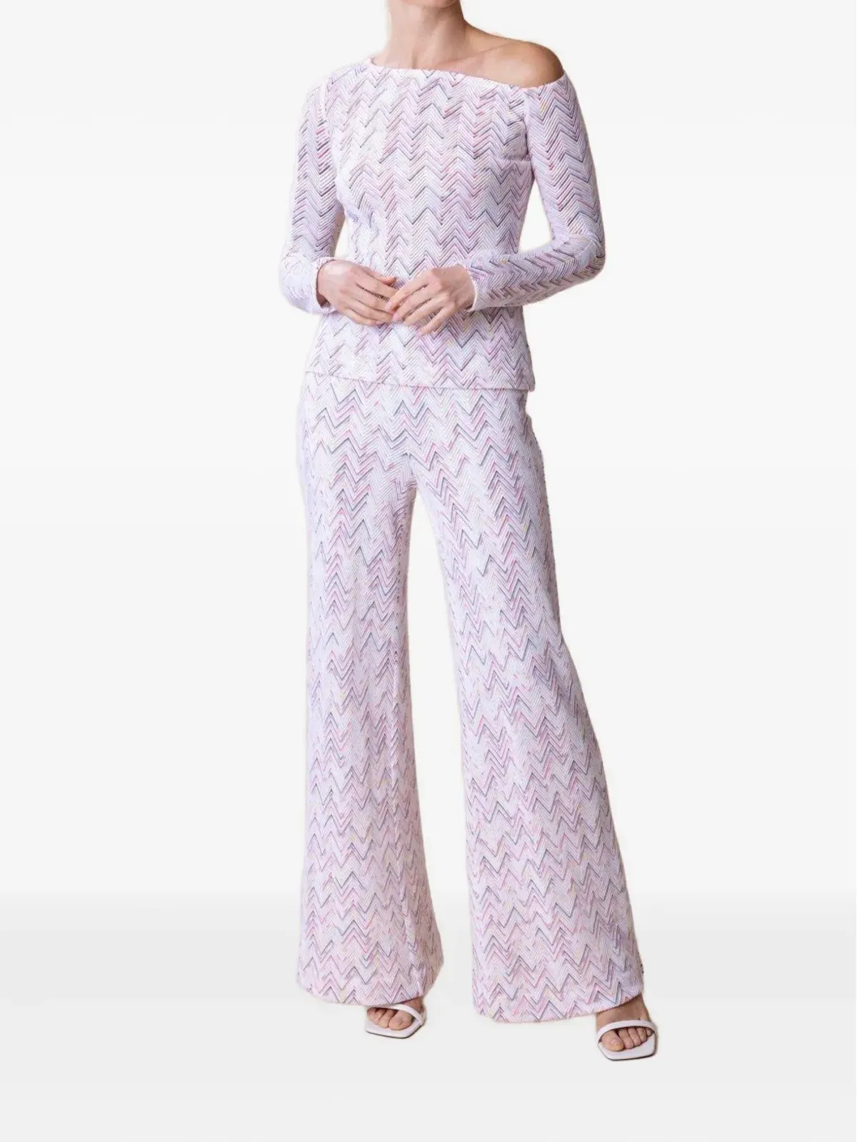 Missoni チェボロン柄オフショルダーセーター - 画像2