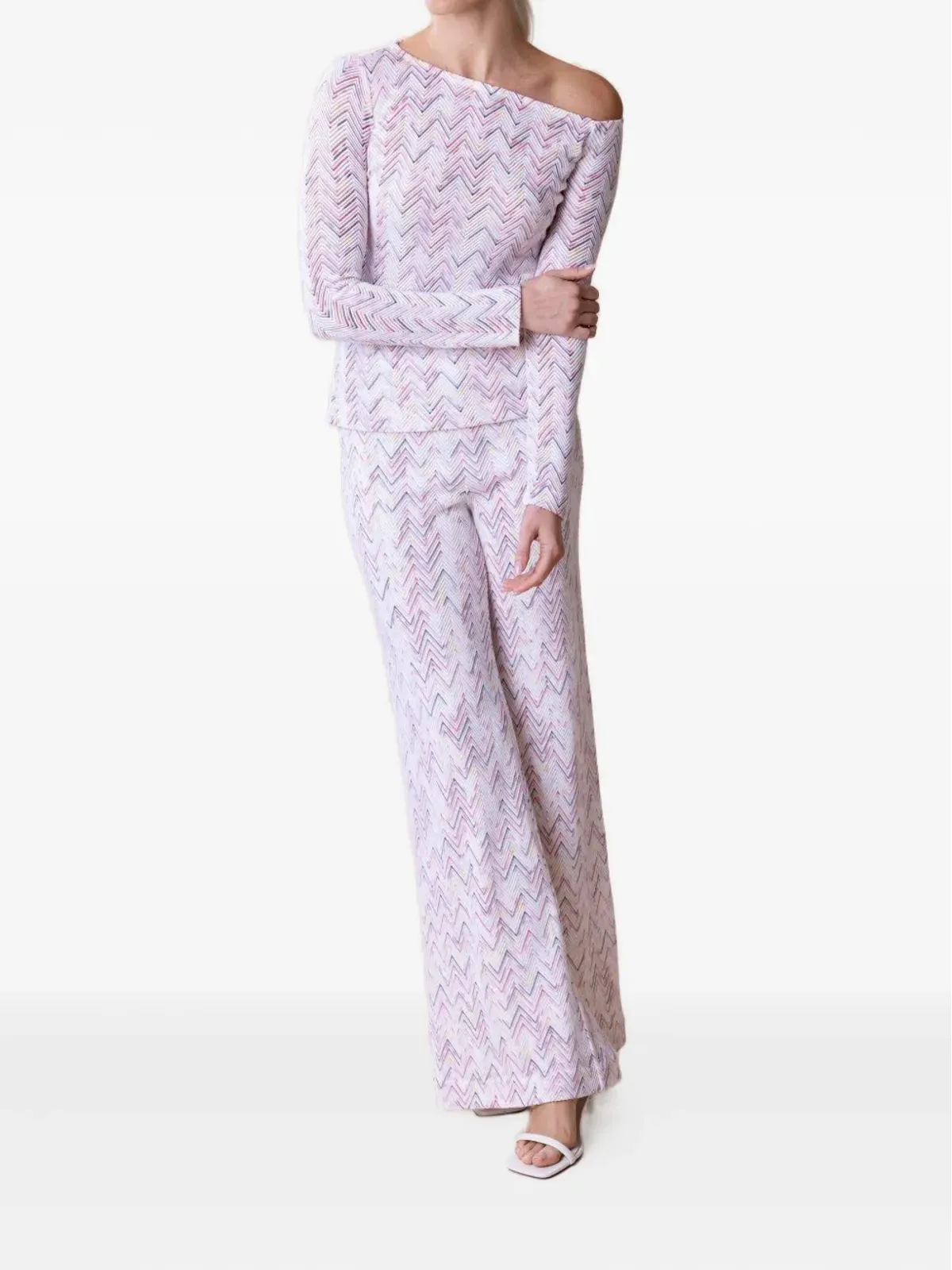 Missoni チェボロン柄オフショルダーセーター - 画像3