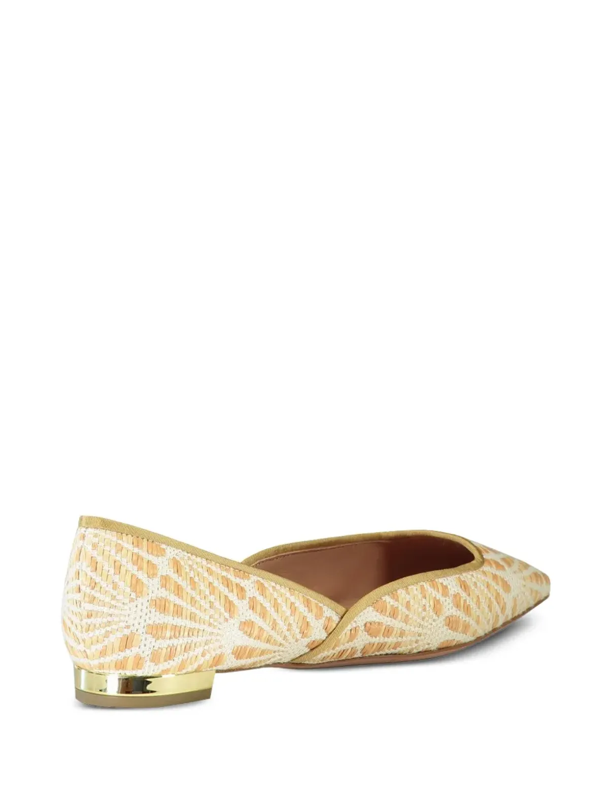 Aquazzura Maia raffia flat pumps - Neutrals - 画像2