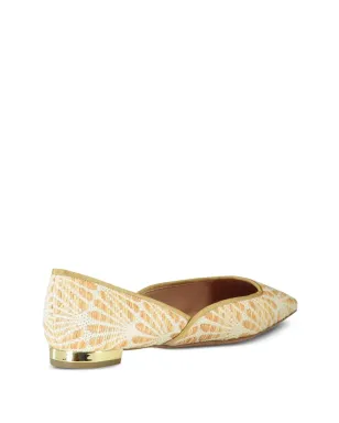 Aquazzura Maia raffia flat pumps - Neutrals - サムネイル2