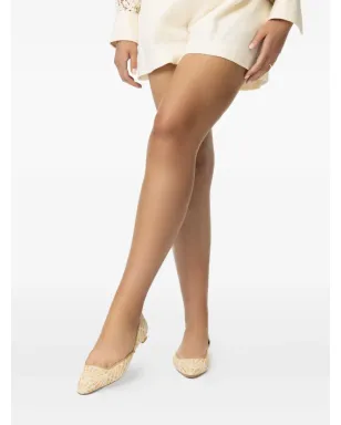 Aquazzura Maia raffia flat pumps - Neutrals - サムネイル3