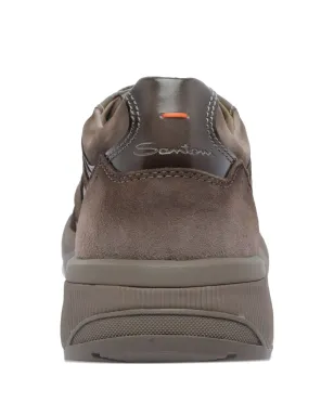 Santoni イノヴァ レザー スエード スニーカー ブラウン - サムネイル3