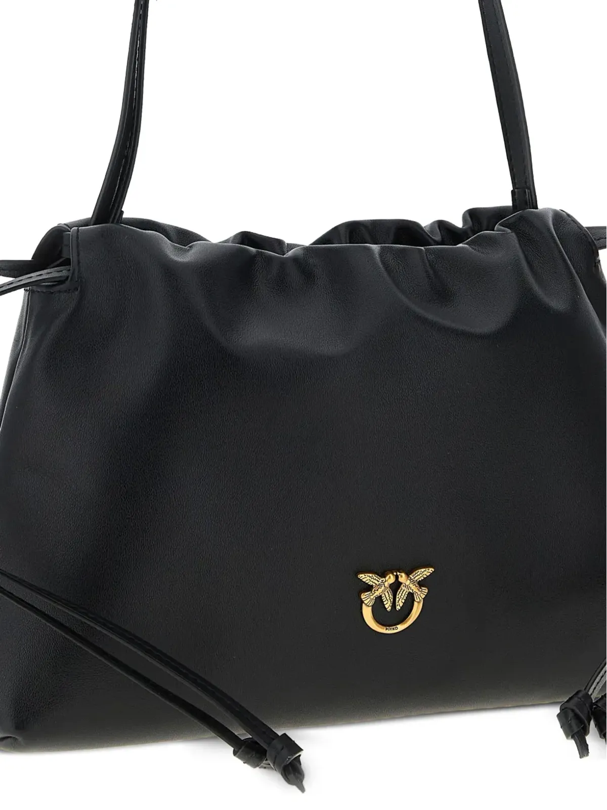 PINKO ラブバード ドローストリング クラッチバッグ - 画像4