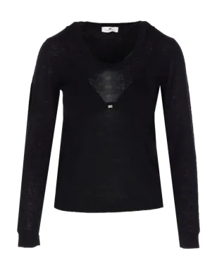 Elisabetta Franchi リブ編みクルーネックセーター - サムネイル1