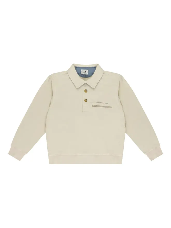 Aimé Leon Dore Aimé Leon Dore スタジアムフリース ホワイト ポロシャツの商品画像