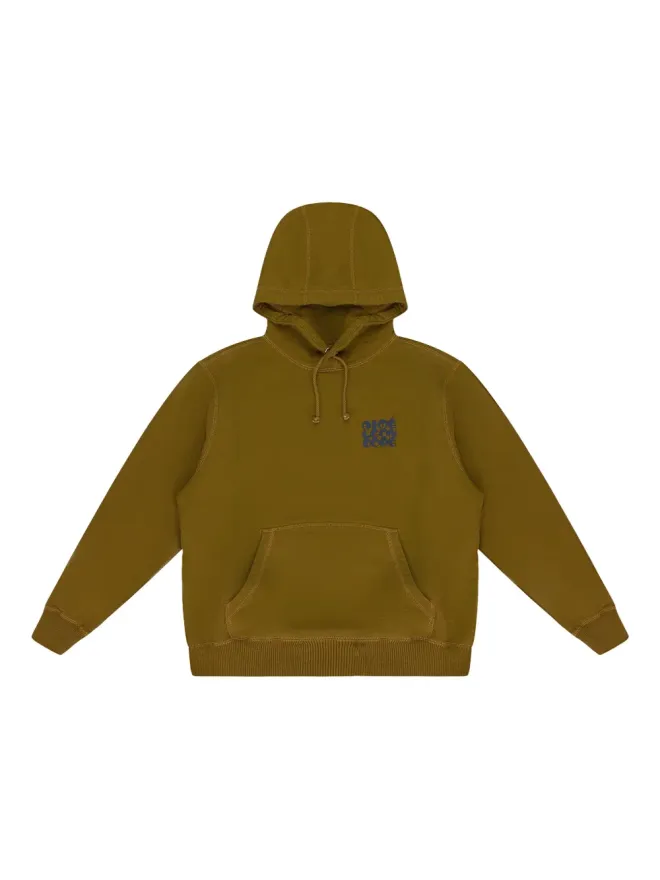 Aimé Leon Dore Aimé Leon Dore スタジアムロゴが重ねられた ブラウンのフーディーの商品画像