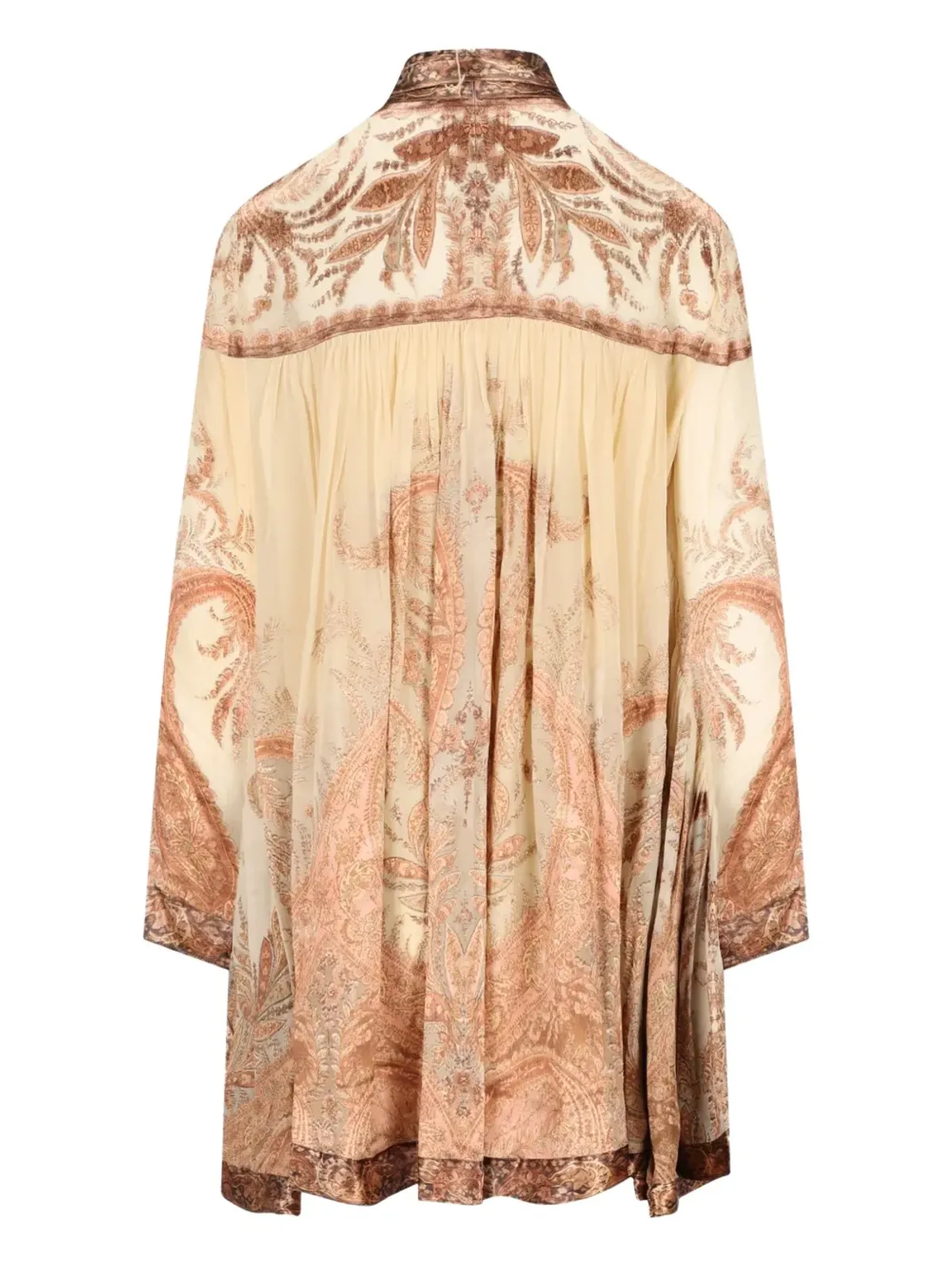 ZIMMERMANN ヒプノティック ペイズリープリント ネックタイ結び ミニドレス - 画像2