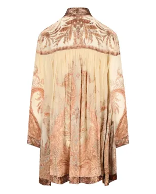 ZIMMERMANN ヒプノティック ペイズリープリント ネックタイ結び ミニドレス - サムネイル2