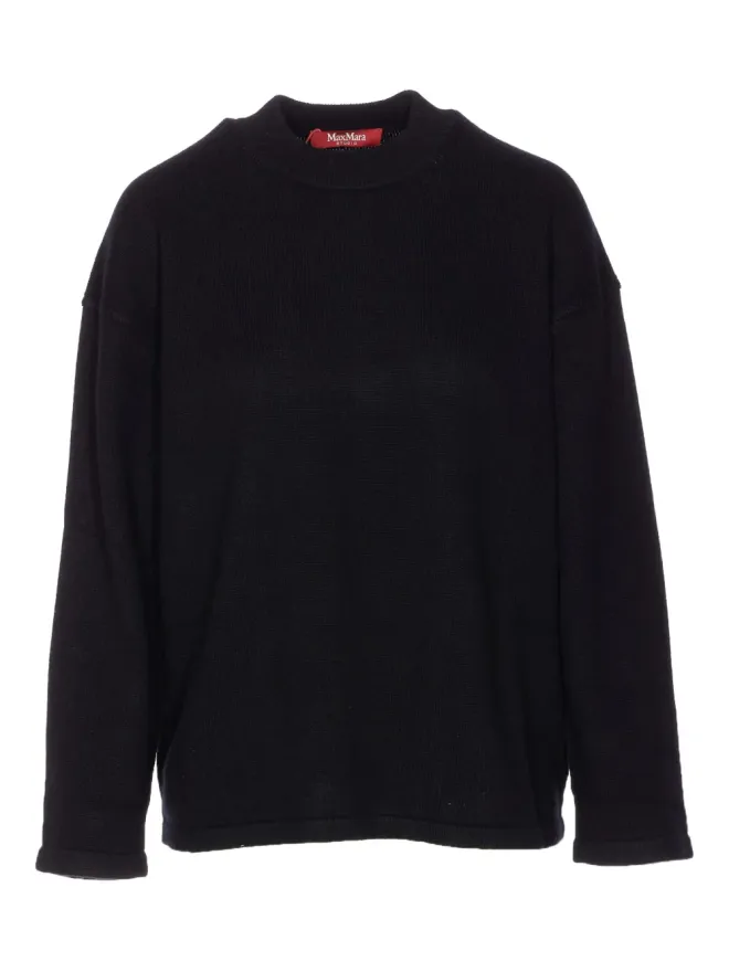 Max Mara Max Mara クルーネック サイドスリット セーター（ブラック）の商品画像