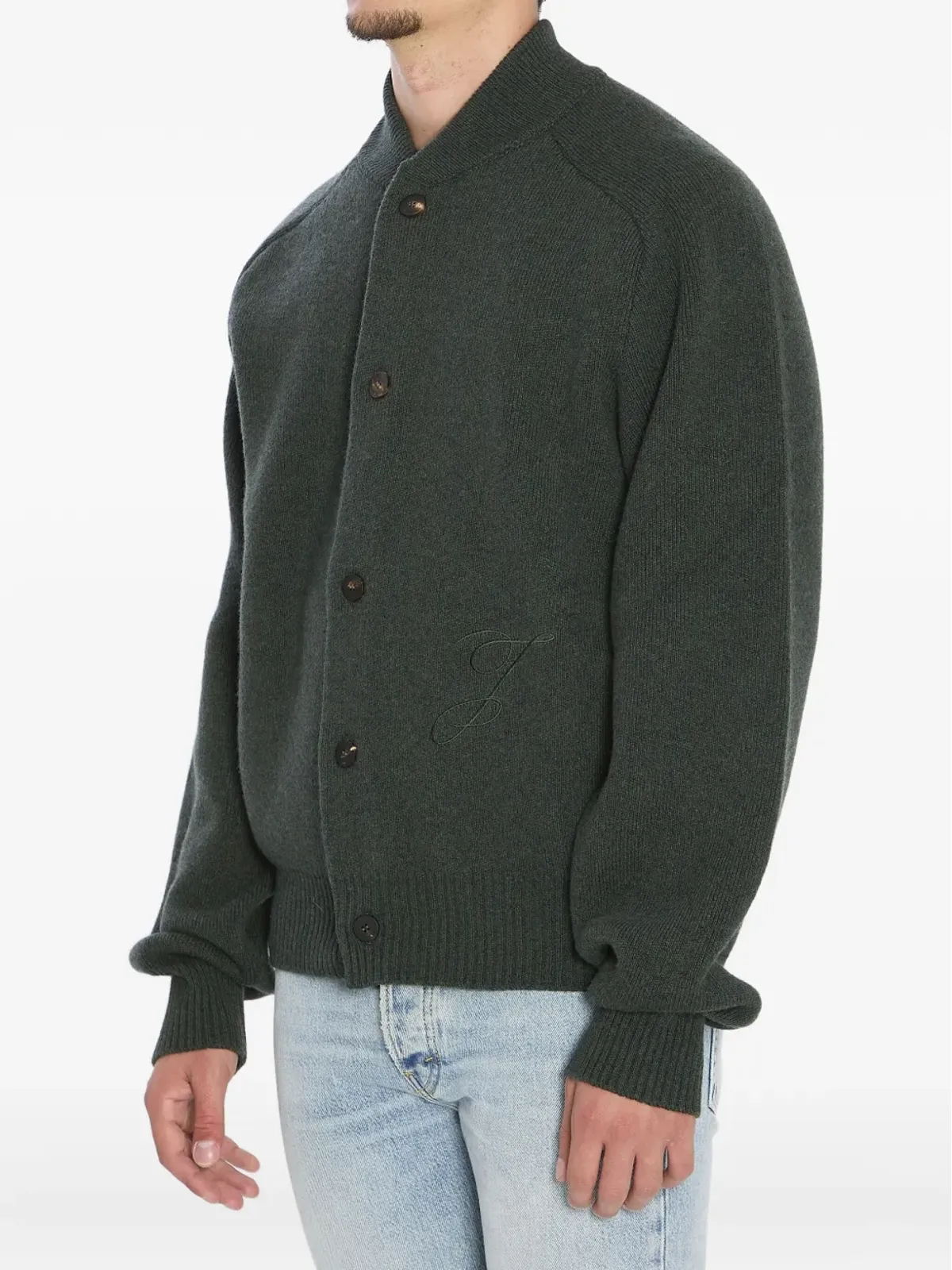 Jacquemus リブ編み ラグランスリーブ カーディガン - 画像2