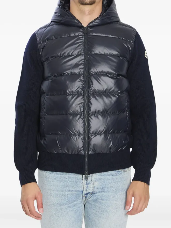 Moncler Moncler ロゴパッチ付きダウンジャケット - ブルーの商品画像
