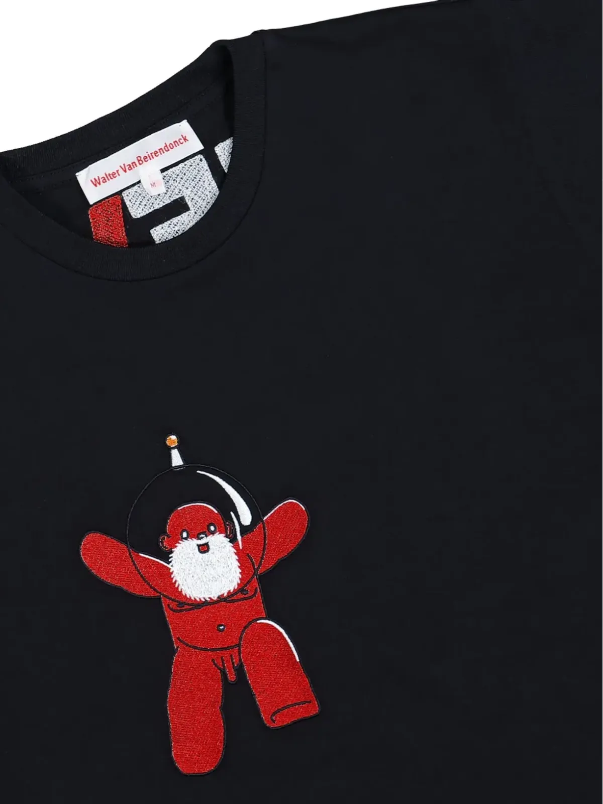 Walter Van Beirendonck スペースTシャツ ブラック - 画像4