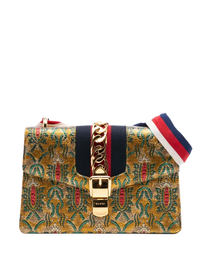 Gucci Pre-Owned Gucci Pre-Owned シルヴィー・サッチェル - ゴールドの商品画像