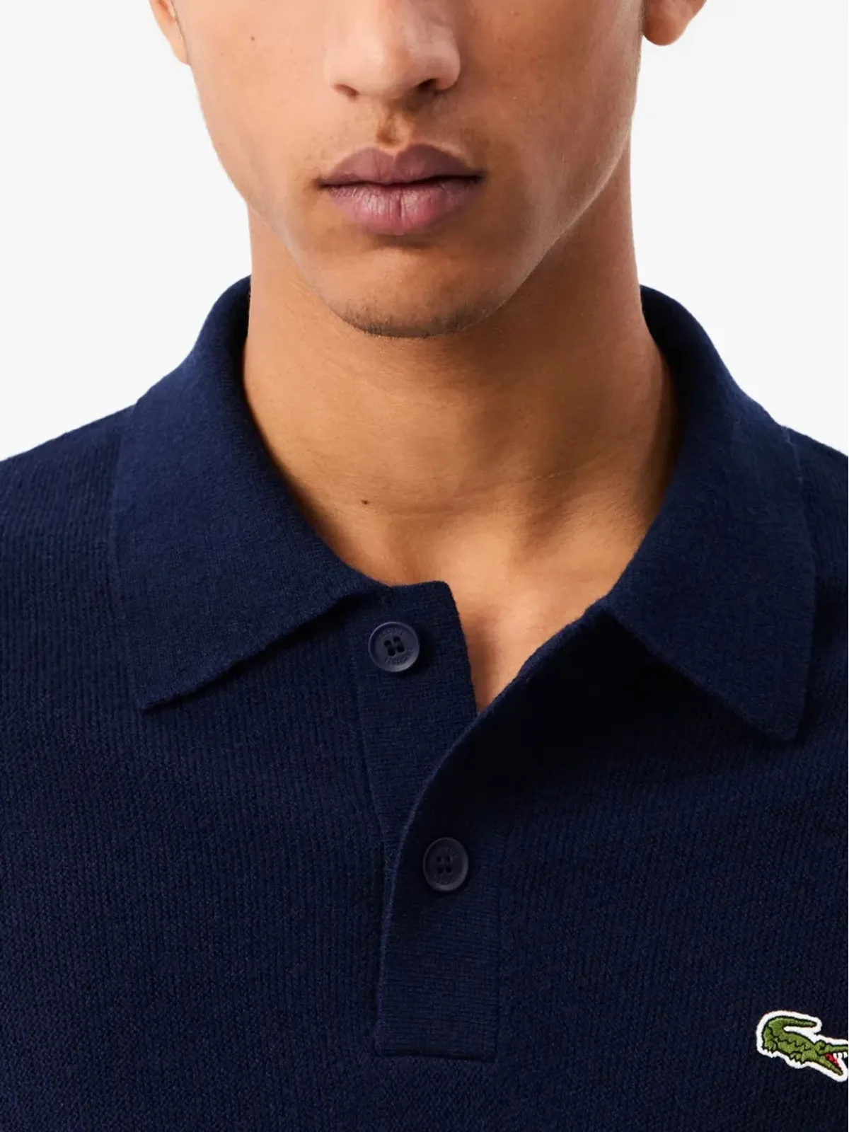 Lacoste ロングスリーブ ウール ポロシャツ - 画像5