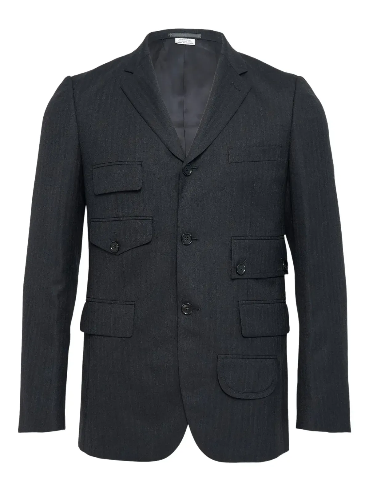 Comme des Garçons Homme Deux シングルブレスト・マルチポケット・ブレザー グレー - 画像1