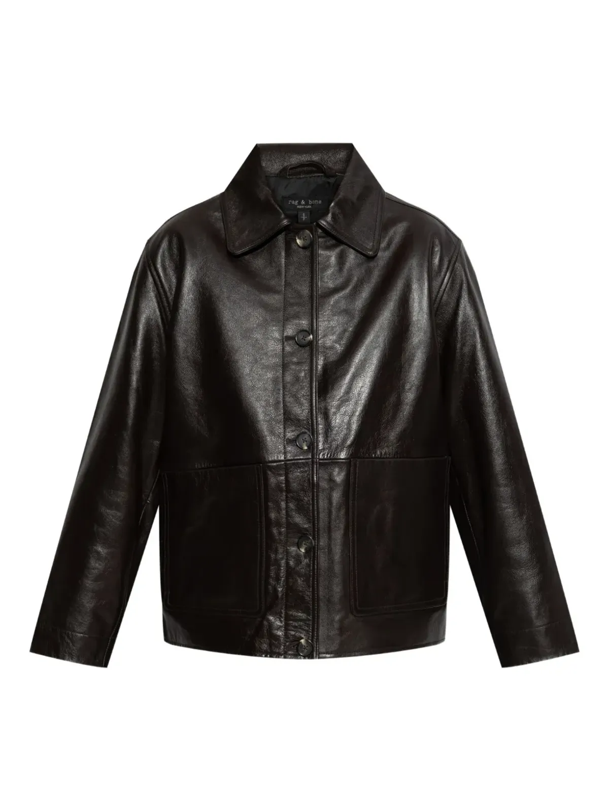 rag & bone パネルデザイン レザー ジャケット - 画像1