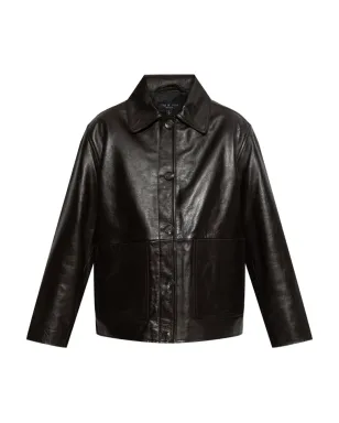 rag & bone パネルデザイン レザー ジャケット - サムネイル1