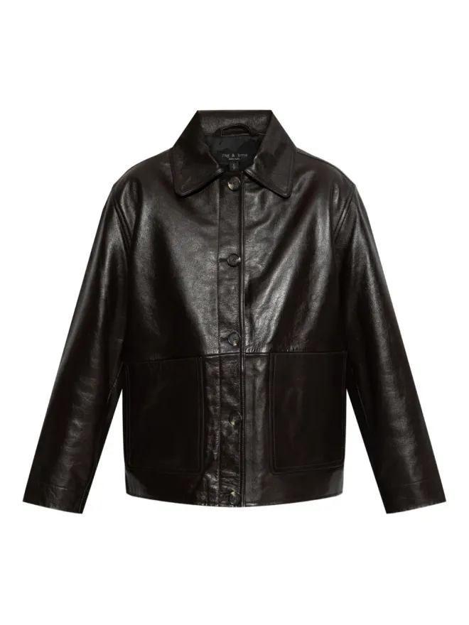 Rag & Bone rag & bone パネルデザイン レザー ジャケットの商品画像